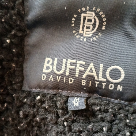 Buffalo David Bitton Sherpa Lining Cotton Jacket Hoodie Mens Size M Gray - Picture 2 of 16